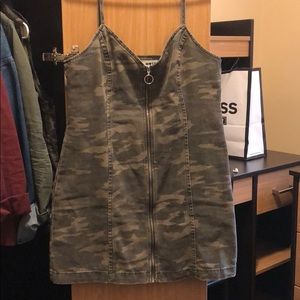 TOPSHOP Moto Camo Dress